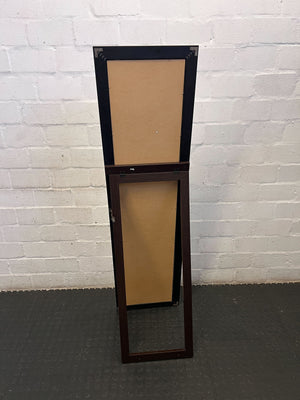 Elegant Dark Wood Full-Length Standing Mirror