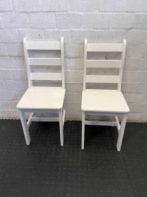 Treehouse White Wooden Ladder Back Chair