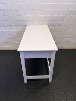 Charming White Desk with Heart Drawer Pulls