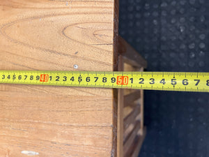 Rustic Wood Bedside Table with Drawer & Shelf