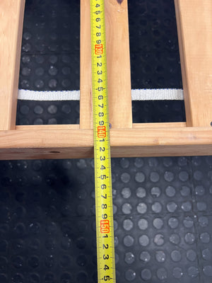 Natural Wood Slatted Double Bed Frame