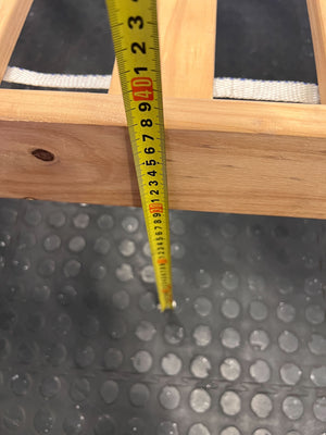 Natural Wood Slatted Double Bed Frame