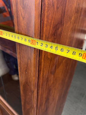 Elegant Wooden Display Cabinet with Glass Doors