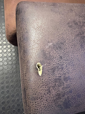 Comfy Brown & Tan L-Shape Sectional Sofa with Ottoman