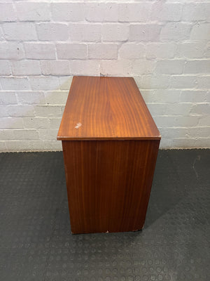 Vintage Mid-Century Modern Wooden Storage Cabinet with Sliding Doors