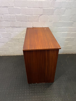 Vintage Mid-Century Modern Wooden Storage Cabinet with Sliding Doors