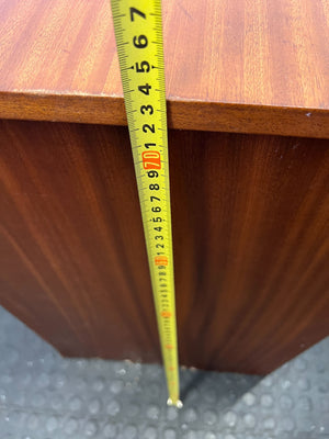 Vintage Mid-Century Modern Wooden Storage Cabinet with Sliding Doors