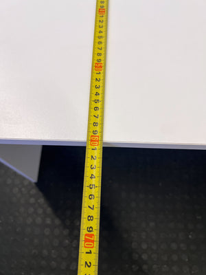 Sleek White Compact Desk with Cable Management