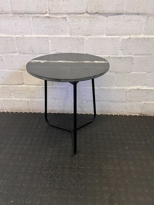 Modern Grey Marble Look Side Table
