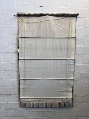 Classic Striped Roman Blind - Beige & Navy 130 x 80cm