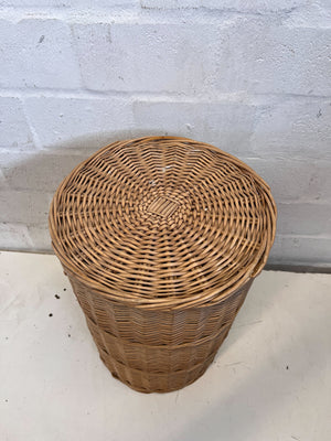 Charming Woven Wicker Storage Basket with Lid