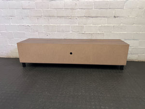 Sleek Dark Wood & Black Media Console