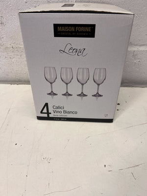 Maison Forine Leona Crystal White Wine Glasses - Set of 4