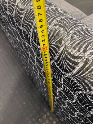 Modern Grey Patterned Chaise Sofa - Sectional Comfort