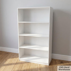 Versatile White 5-Shelf Bookcase