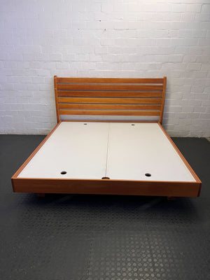 Stylish Mid-Century Inspired Wooden Platform Bed Frame 210 by 190