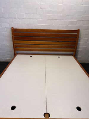 Stylish Mid-Century Inspired Wooden Platform Bed Frame 210 by 190