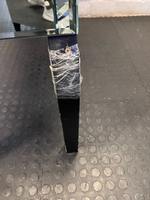 Damaged the mirror and two legs-Glamorous Mirrored Dressing Table / Small Desk with Crystal Knobs with damage