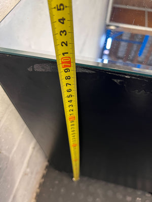 Some visible damages on mirrors -Elegant Mirrored 3-Drawer Bedside Cabinet with damage