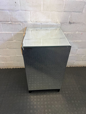 Glamorous Mirrored 3-Drawer Bedside Table with damage