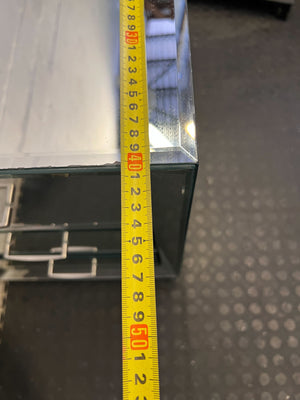 Glamorous Mirrored 3-Drawer Bedside Table with damage