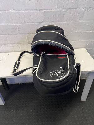 Cozy & Portable Baby Bassinet - Black with White Trim