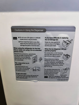 LG Side-by-Side Fridge Freezer with Water & Ice Dispenser - Silver - Some small rusting