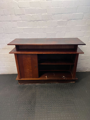 Retro Tiered Wooden Storage Cabinet | Mid-Century Style Sideboard