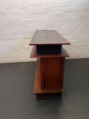 Retro Tiered Wooden Storage Cabinet | Mid-Century Style Sideboard