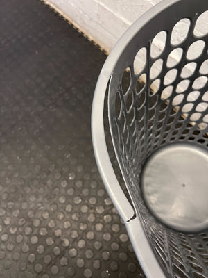 Versatile Grey Perforated Laundry Basket