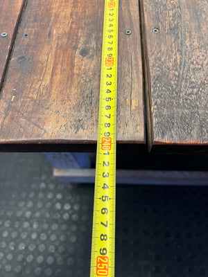 Rustic Reclaimed Wood & Grey Base Versatile Table - Fair used 240W x 94W x 75H