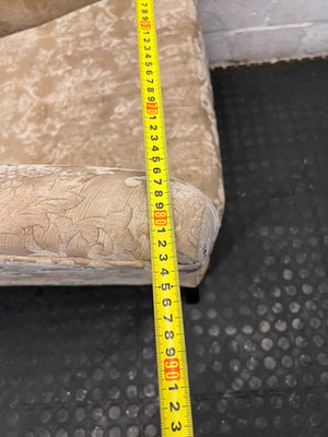 Elegant Damask Armchair - Cream & Gold Patterned Accent Chair - Fair used