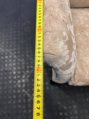 Elegant Damask Armchair - Cream & Gold Patterned Accent Chair - Fair used