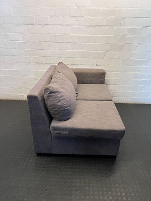 Compact Grey 2-Seater Sofa with Right Armrest - Fair used