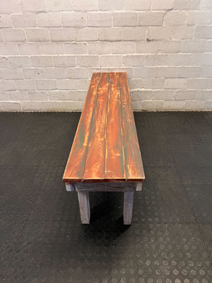 Rustic Distressed Wooden Bench - Good