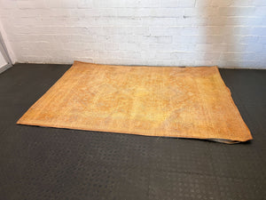 Vibrant Orange & Gold Patterned Area Rug - Some small damages 230 x 158cm - 2ndhandwarehouse.com