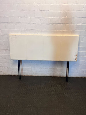 Retro Cream Headboard with Metal Legs - Damaged