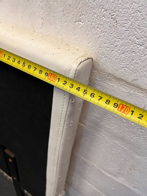 Retro Cream Headboard with Metal Legs - Damaged