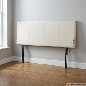 Retro Cream Headboard with Metal Legs - Damaged