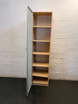 Sleek Frosted Glass Display Cabinet with Shelves - 2ndhandwarehouse.com