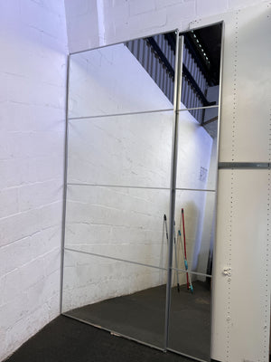 - Need to be assembled-Modular White Wardrobe Frames with Sliding Door Kit - 2ndhandwarehouse.com