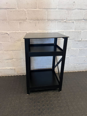 Versatile Black X-Design 3-Tier Side Table - 2ndhandwarehouse.com