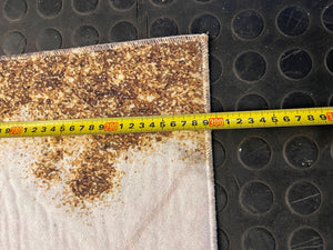 Elegant Tropical Leaf Pattern Runner Rug with Gold Accents - 2ndhandwarehouse.com