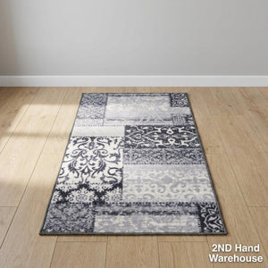 Chic Distressed Patchwork Pattern Runner Rug - 2ndhandwarehouse.com