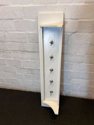 Chic White Wall-Mounted Key & Mail Organizer with Shelf- Towel hunger - 2ndhandwarehouse.com