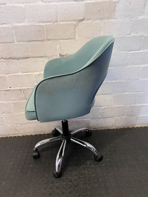Chic Teal Velvet Swivel Office/Vanity Chair - 2ndhandwarehouse.com