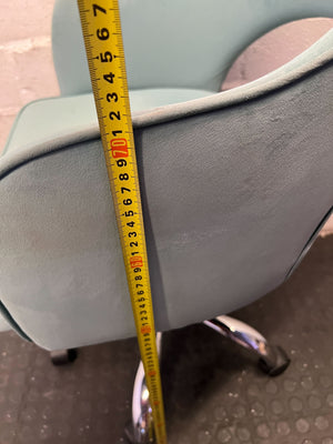 Chic Teal Velvet Swivel Office/Vanity Chair - 2ndhandwarehouse.com