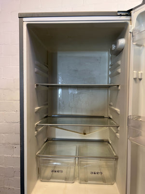 Sleek Grey Fridge-Freezer with Water Dispenser - Missing drawers