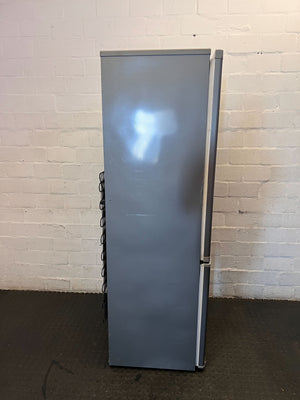 Sleek Grey Fridge-Freezer with Water Dispenser - Missing drawers