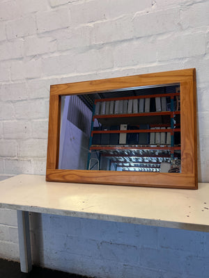 Timeless Wooden Frame Wall Mirror 80 x 58cm
